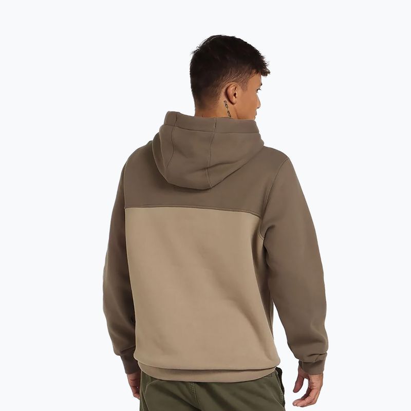 Men's Pitbull Hilltop 2 Hooded brown/pale sand sweatshirt 3