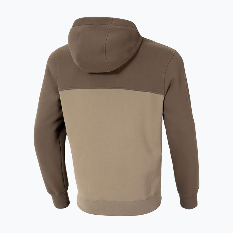 Men's Pitbull Hilltop 2 Hooded brown/pale sand sweatshirt 6