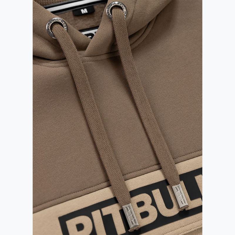 Men's Pitbull Hilltop 2 Hooded brown/pale sand sweatshirt 7