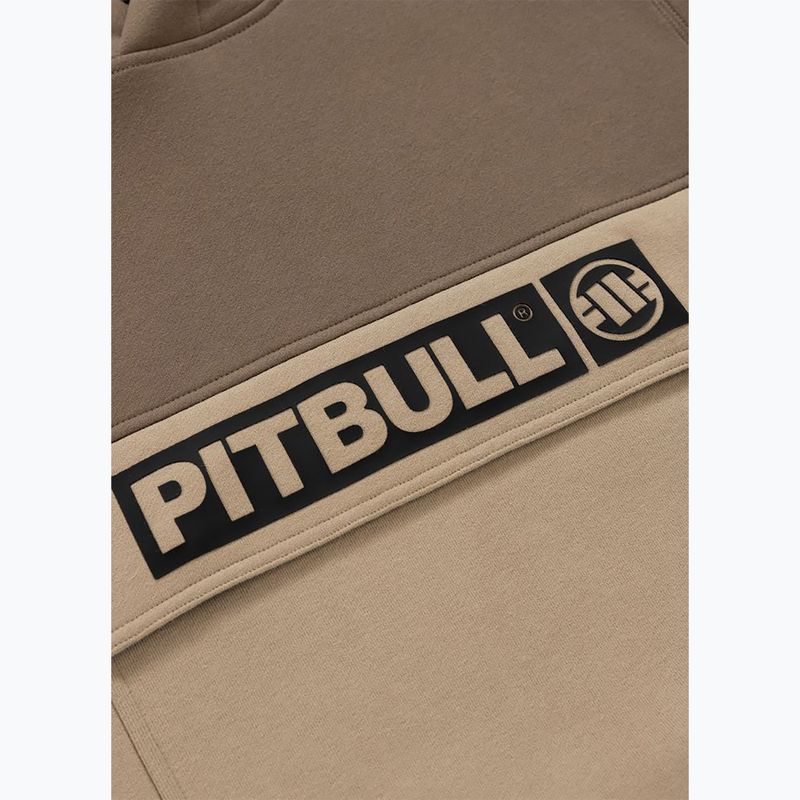 Men's Pitbull Hilltop 2 Hooded brown/pale sand sweatshirt 8