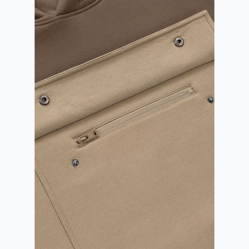 Men's Pitbull Hilltop 2 Hooded brown/pale sand sweatshirt 9