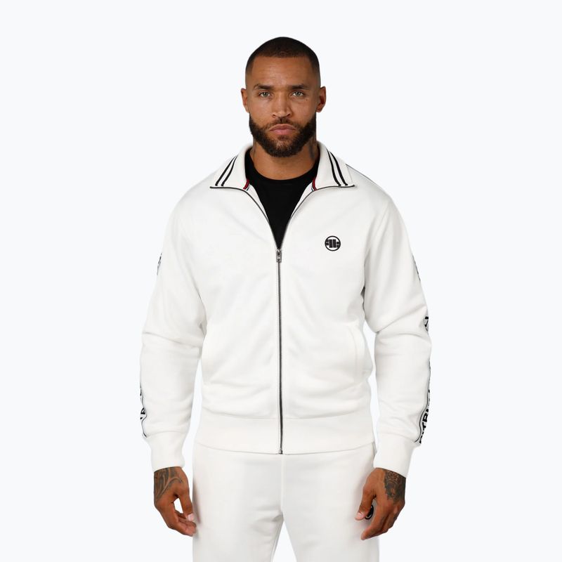 Men's Pitbull Trackjacket Tape Logo Terry Group off white