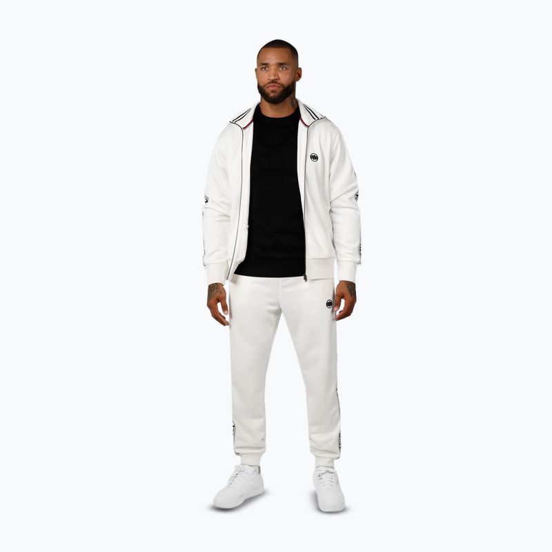 Men's Pitbull Trackjacket Tape Logo Terry Group off white 2