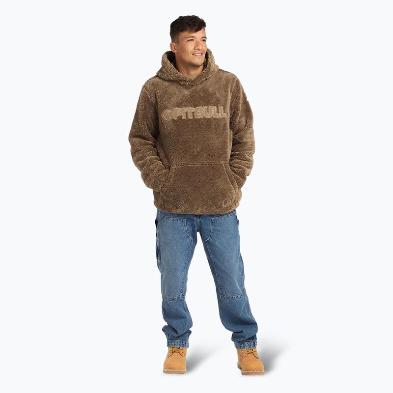 Men's sweatshirt Pitbull Aragon Hooded coyote brown 2