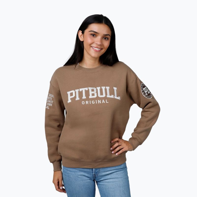 Women's Pitbull Tyrian Crewneck sweatshirt coyote brown