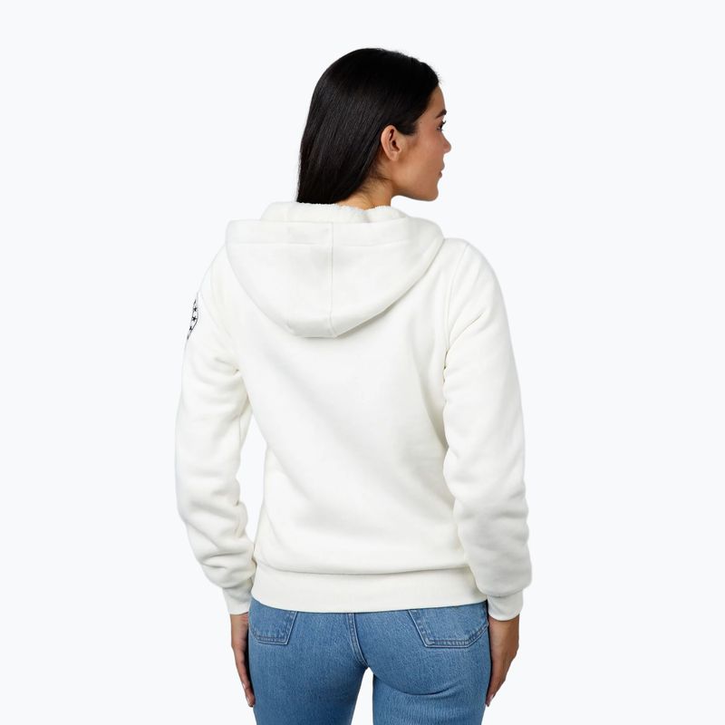 Women's sweatshirt Pitbull Sherpa Ruffina Hooded Zip off white 3