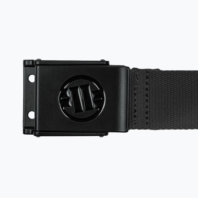Pitbull Hilltop Embossed Webbing trouser belt graphite 2