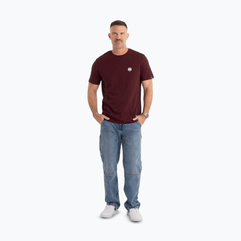 Men's T-shirt Pitbull Small Logo dark burgundy 2