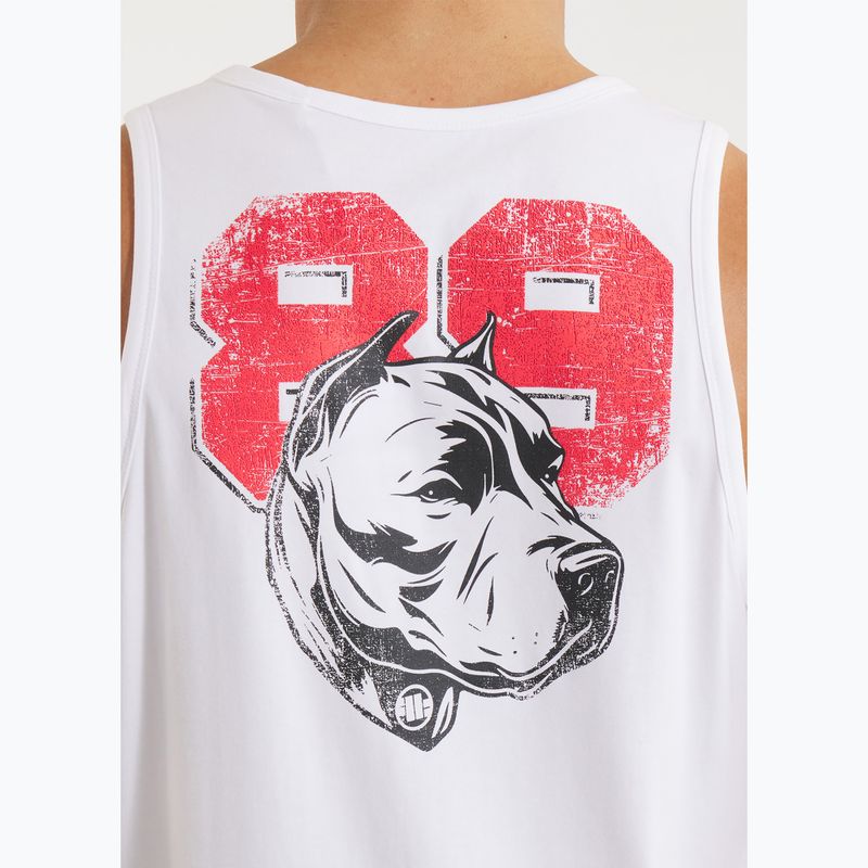 Pitbull Dog 89 men's tank top white 5