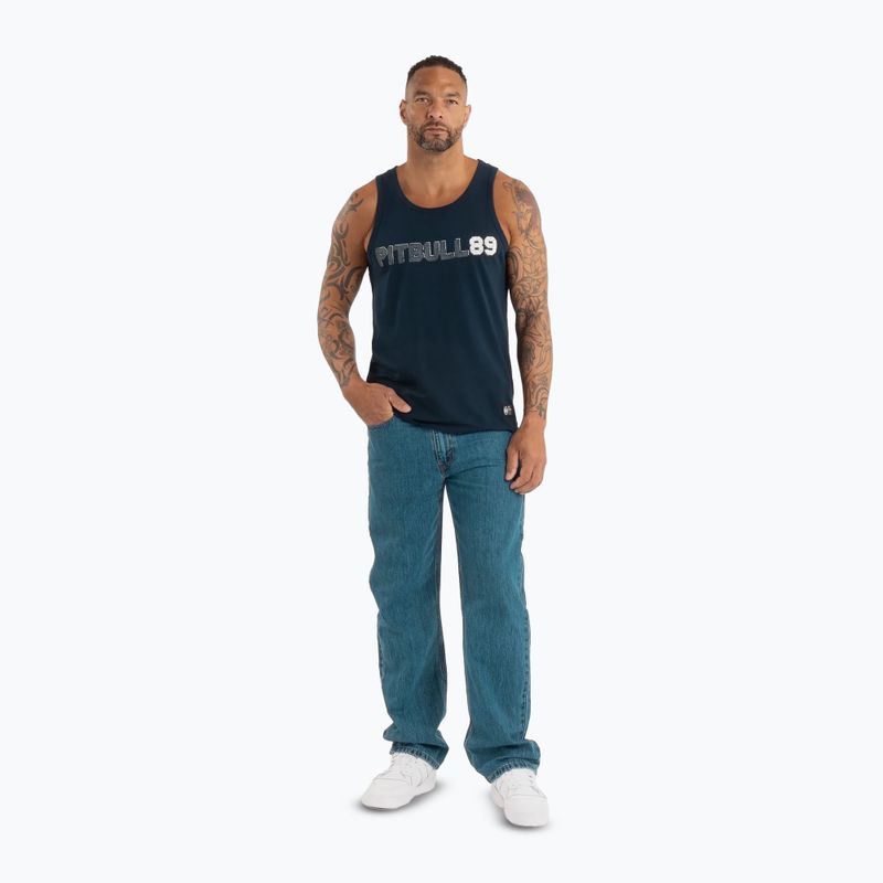 Pitbull Dog 89 dark navy men's tank top 2