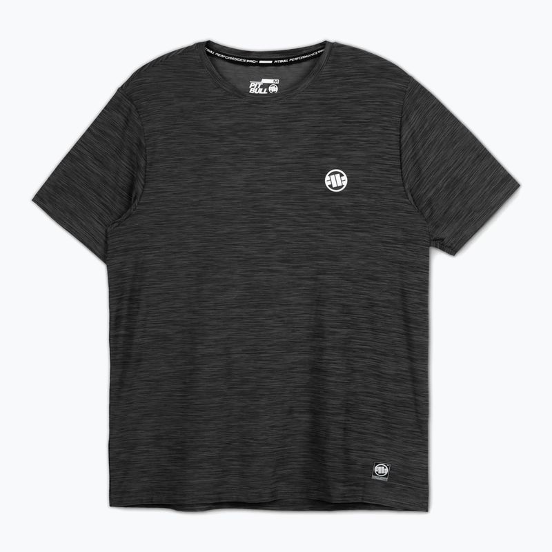 Men's Pitbull Small Logo Casual Sport black melange t-shirt 4