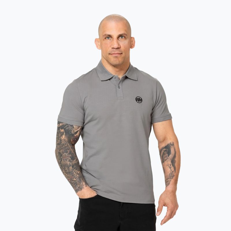 Men's Pitbull Polo Jersey Small Logo grey