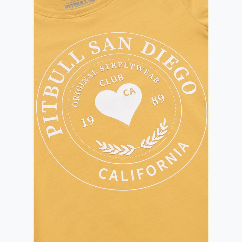 Women's T-shirt Pitbull Heartie pale yellow 4