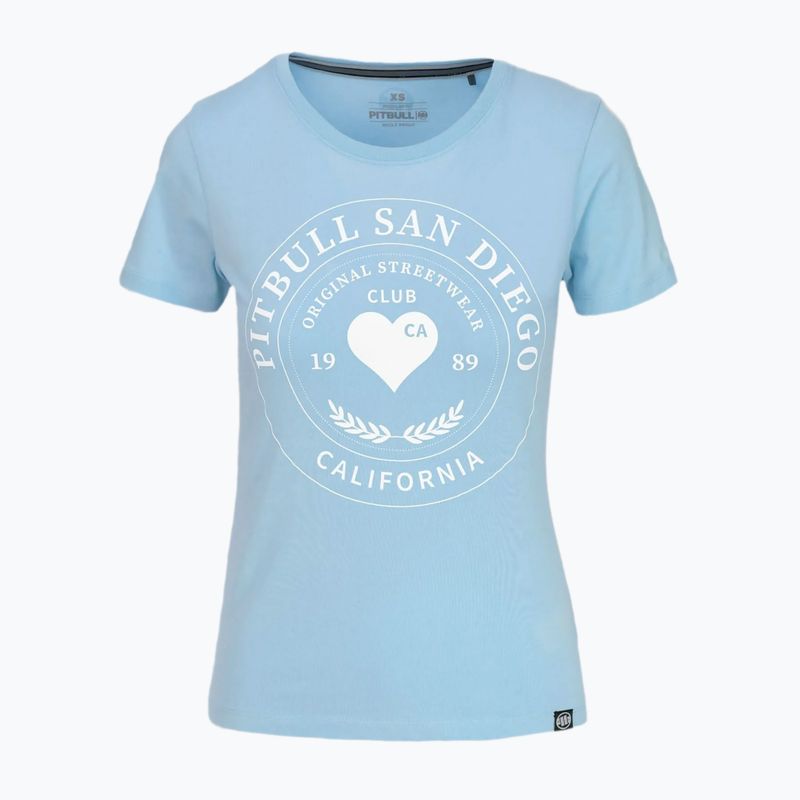 Women's T-shirt Pitbull Heartie light blue