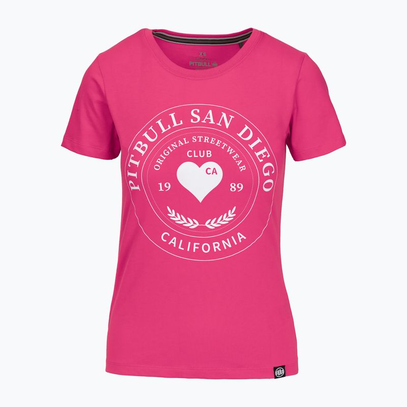 Women's T-shirt Pitbull Heartie raspberry red
