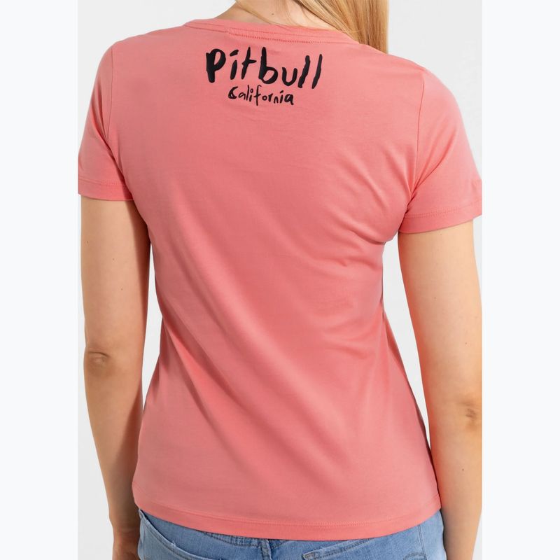 Women's T-shirt Pitbull Watercolor coral 5