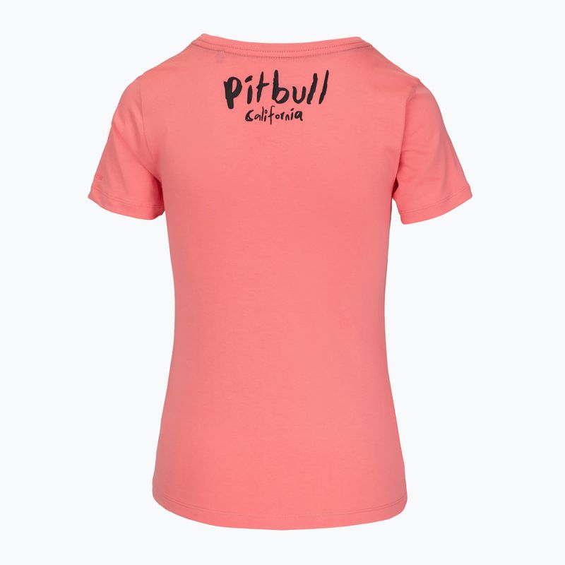 Women's T-shirt Pitbull Watercolor coral 2