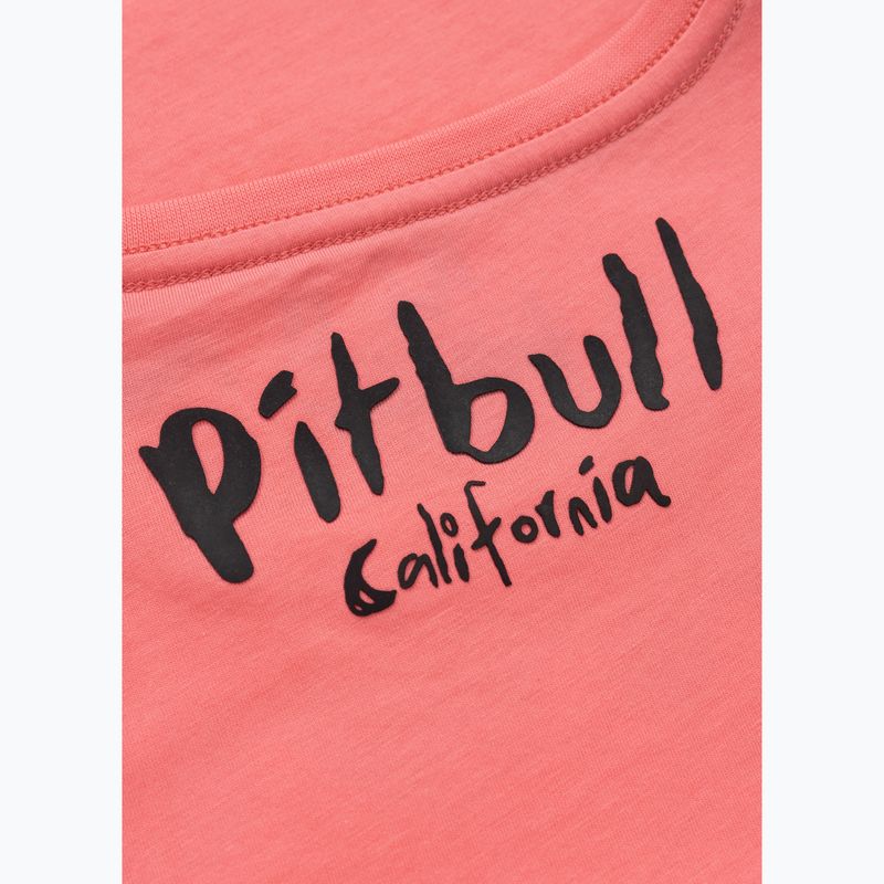 Women's T-shirt Pitbull Watercolor coral 5