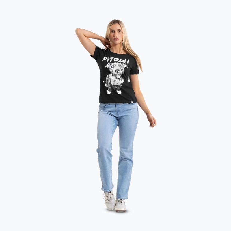Women's T-shirt Pitbull Puppy 2 black 2