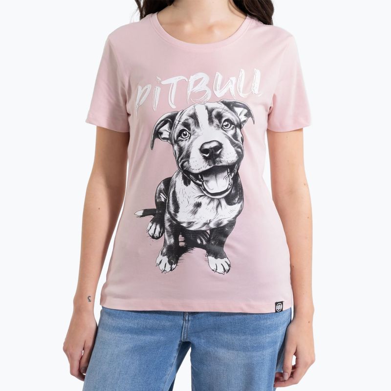 Women's T-shirt Pitbull Puppy 2 powder pink 4