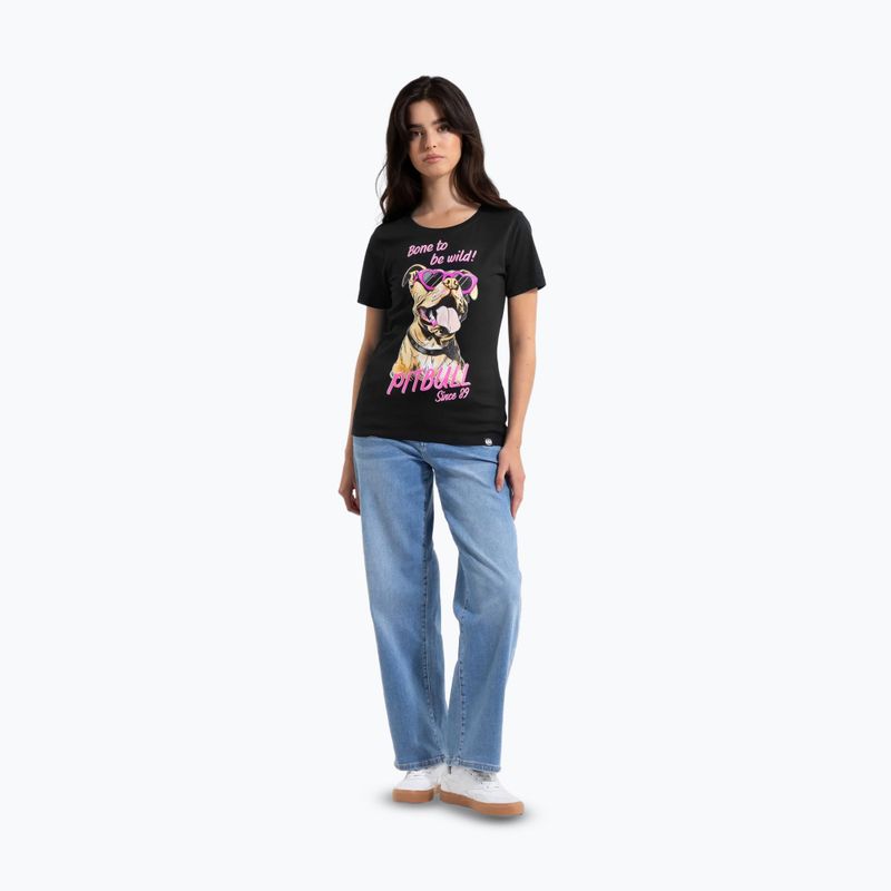 Women's T-shirt Pitbull Synglasses Dog black 2