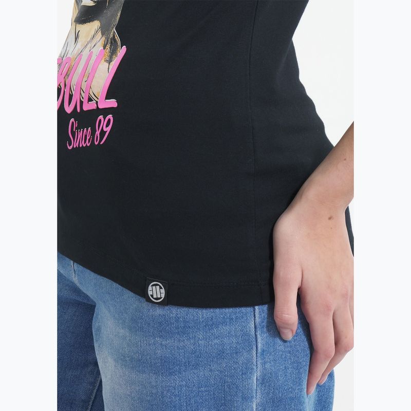 Women's T-shirt Pitbull Synglasses Dog black 5