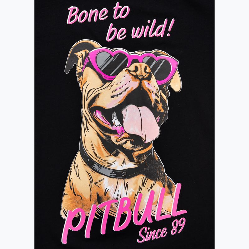 Women's T-shirt Pitbull Synglasses Dog black 9