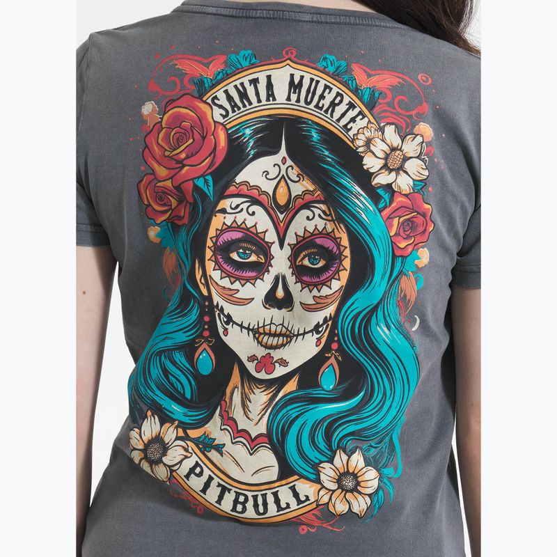 Women's T-shirt Pitbull Santa Muerte 25 graphite 4