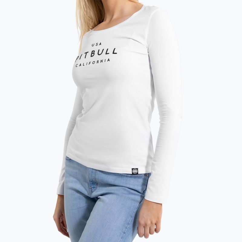 Women's longsleeve Pitbull Usa Cal Slim Fit white 5