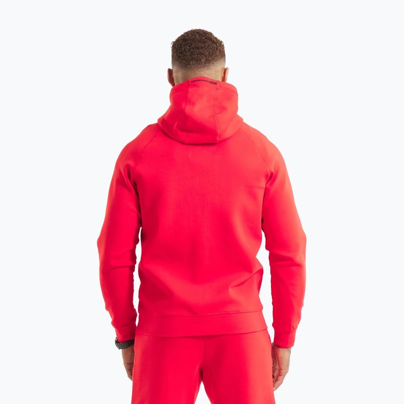 Men's sweatshirt Pitbull Dogwood Hooded Zip Sweatshirt fluo/red 3