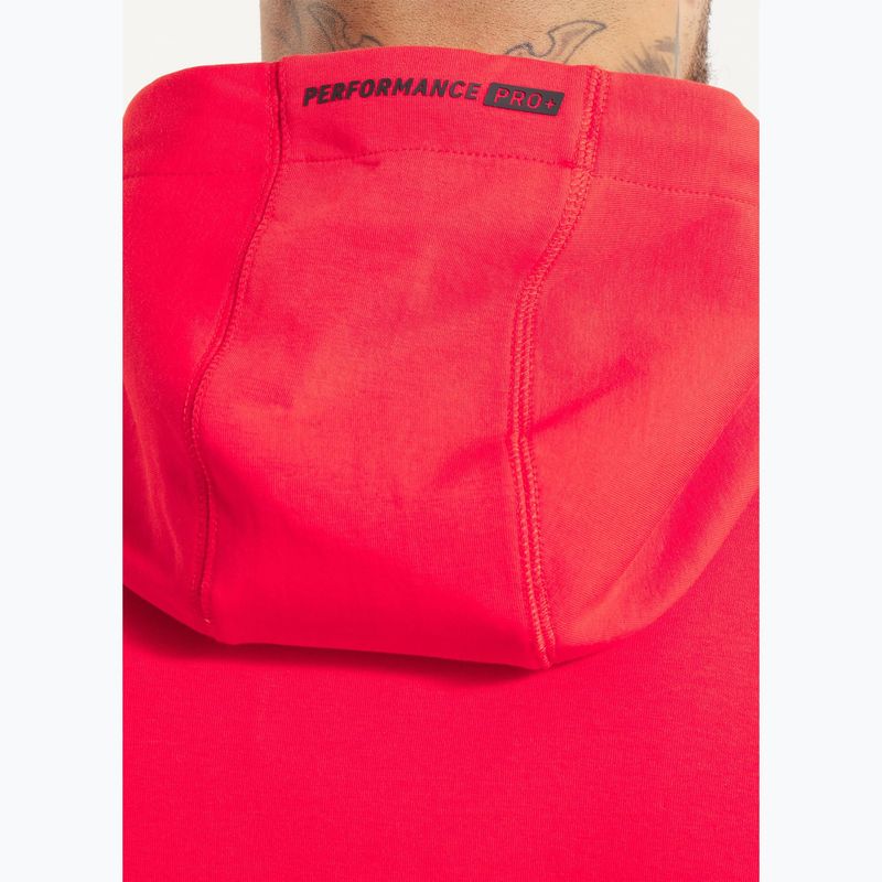 Men's sweatshirt Pitbull Dogwood Hooded Zip Sweatshirt fluo/red 4