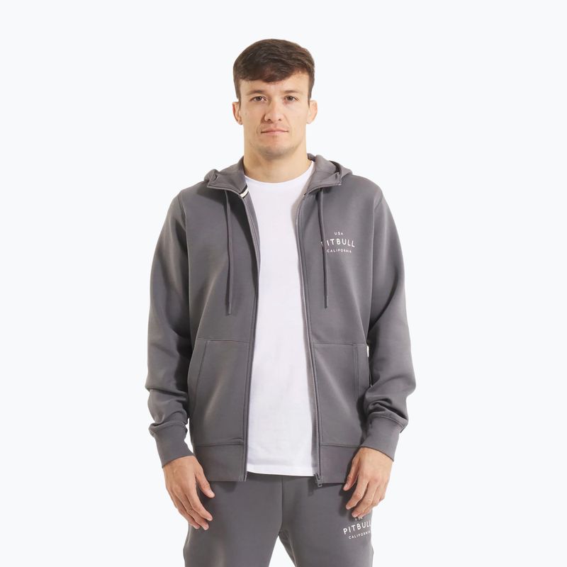 Men's sweatshirt Pitbull Sampson Hooded Zip Sweatshirt graphite