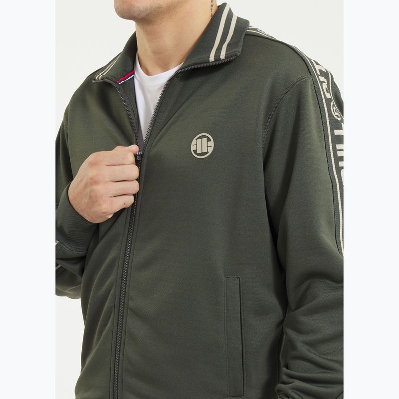 Men's sweatshirt Pitbull Trackjacket Tape Logo Terry Group old green 4