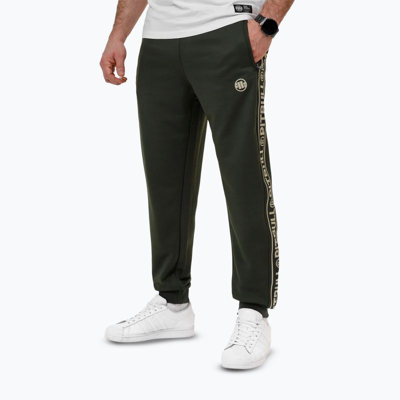 Men's trousers Pitbull Trackpants Tape Logo Terry Group old green
