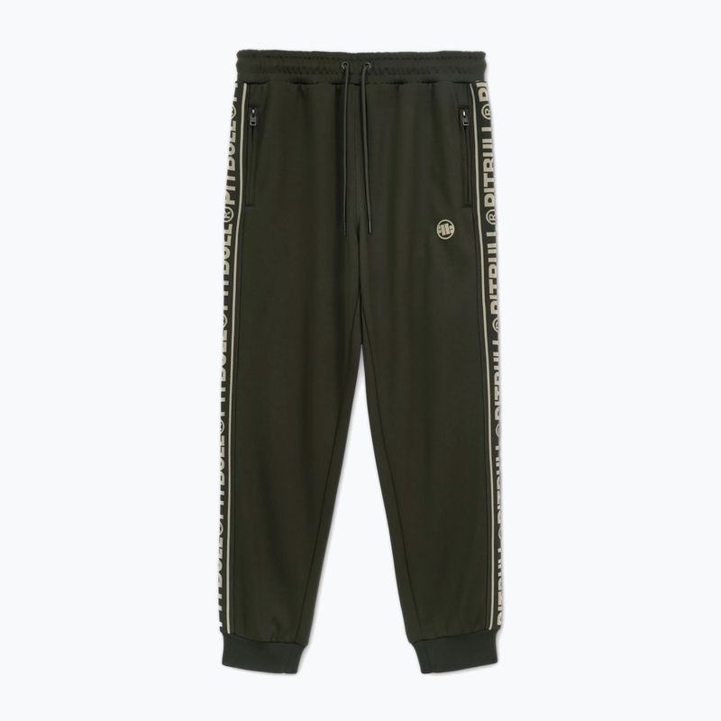 Men's trousers Pitbull Trackpants Tape Logo Terry Group old green 3