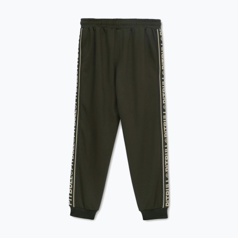 Men's trousers Pitbull Trackpants Tape Logo Terry Group old green 4