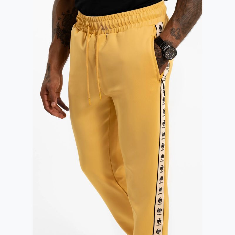 Men's trousers Pitbull Track Pants Powers pale yellow 4