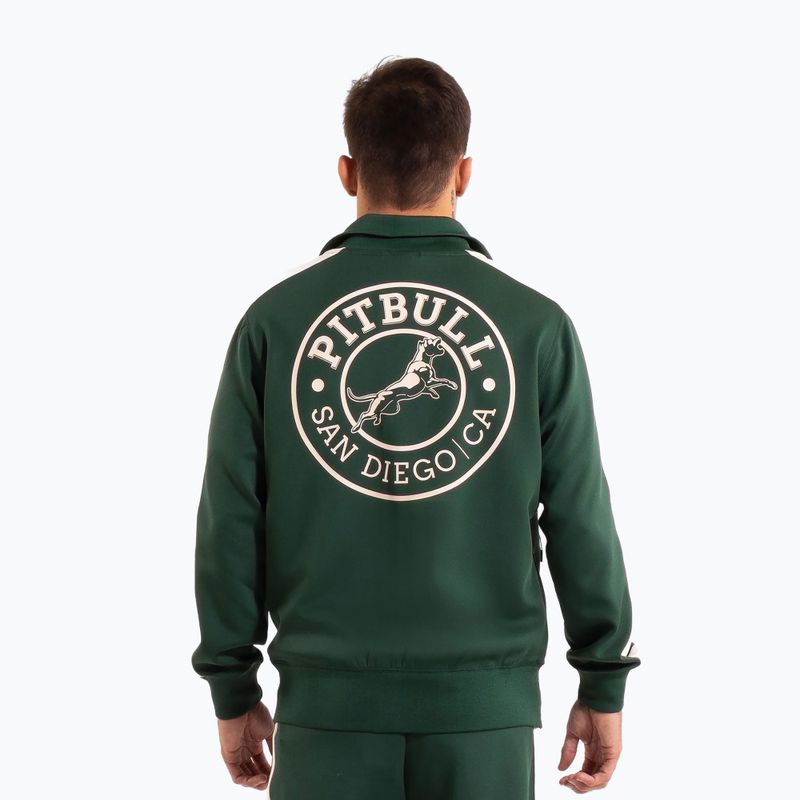 Men's sweatshirt Pitbull Track Jacket San Diego bottle green 3