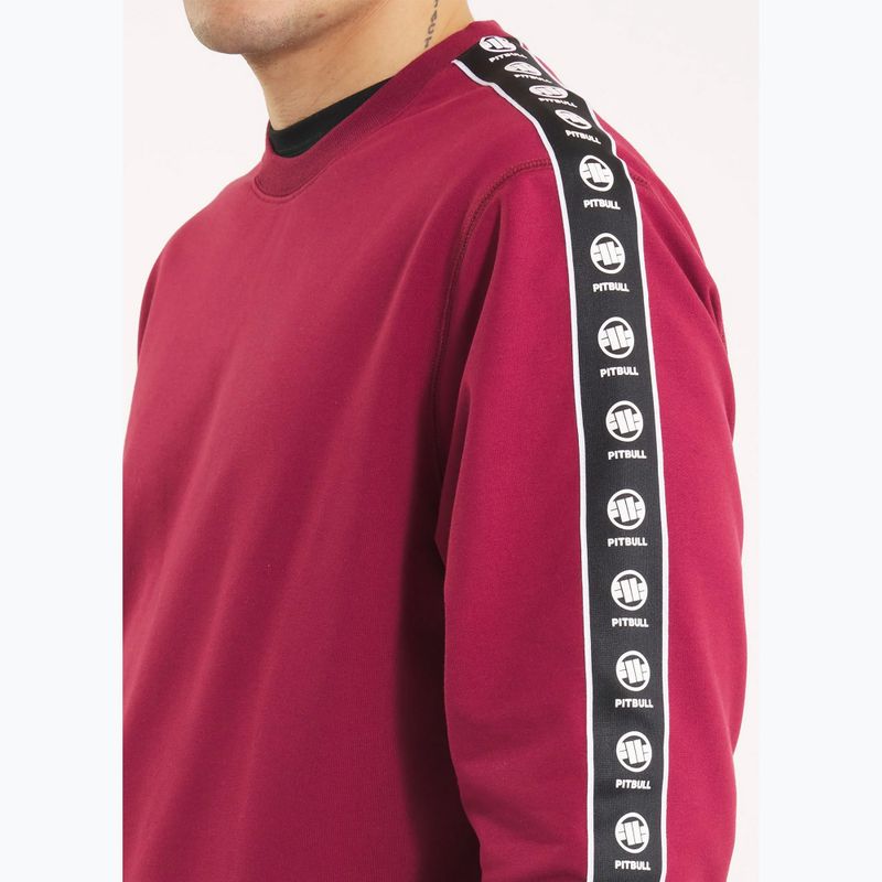 Men's sweatshirt Pitbull Tape Nugget Crewneck Sweatshirt burgundy 4