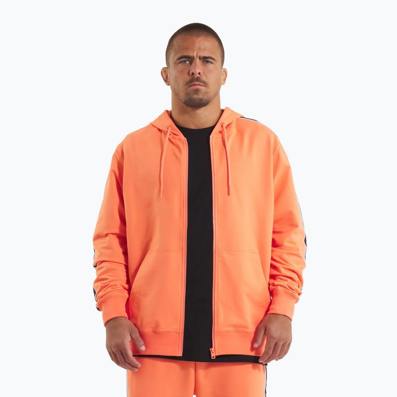 Men's sweatshirt Pitbull Tape Nugget Hooded Zip Sweatshirt bright salmon