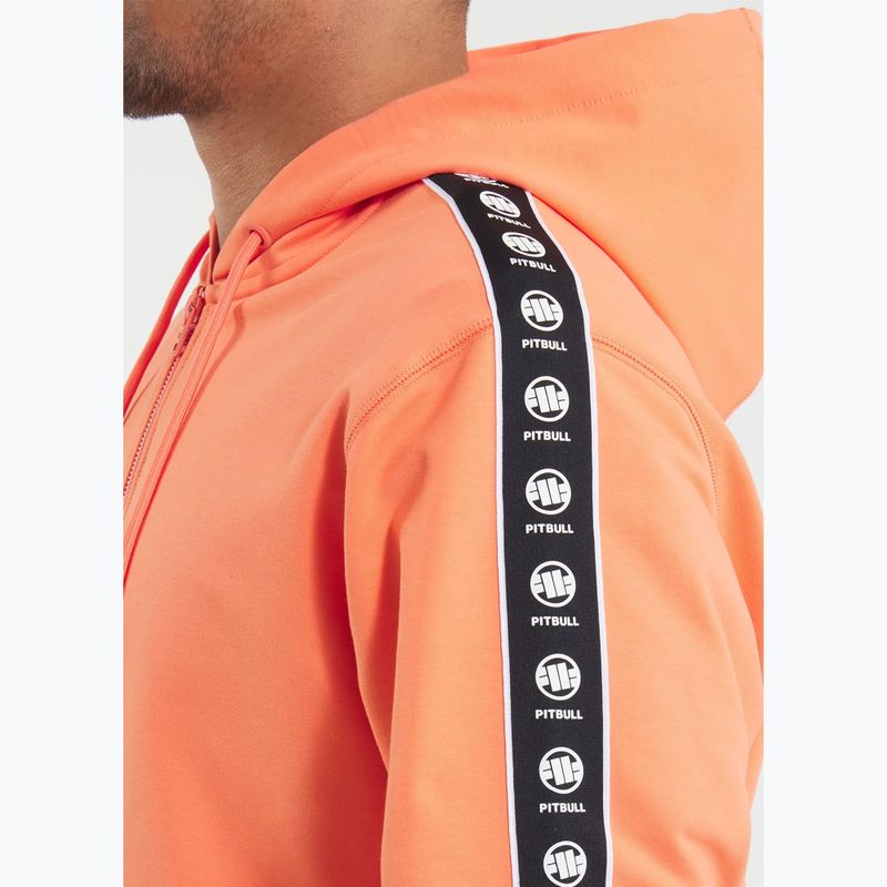 Men's sweatshirt Pitbull Tape Nugget Hooded Zip Sweatshirt bright salmon 4
