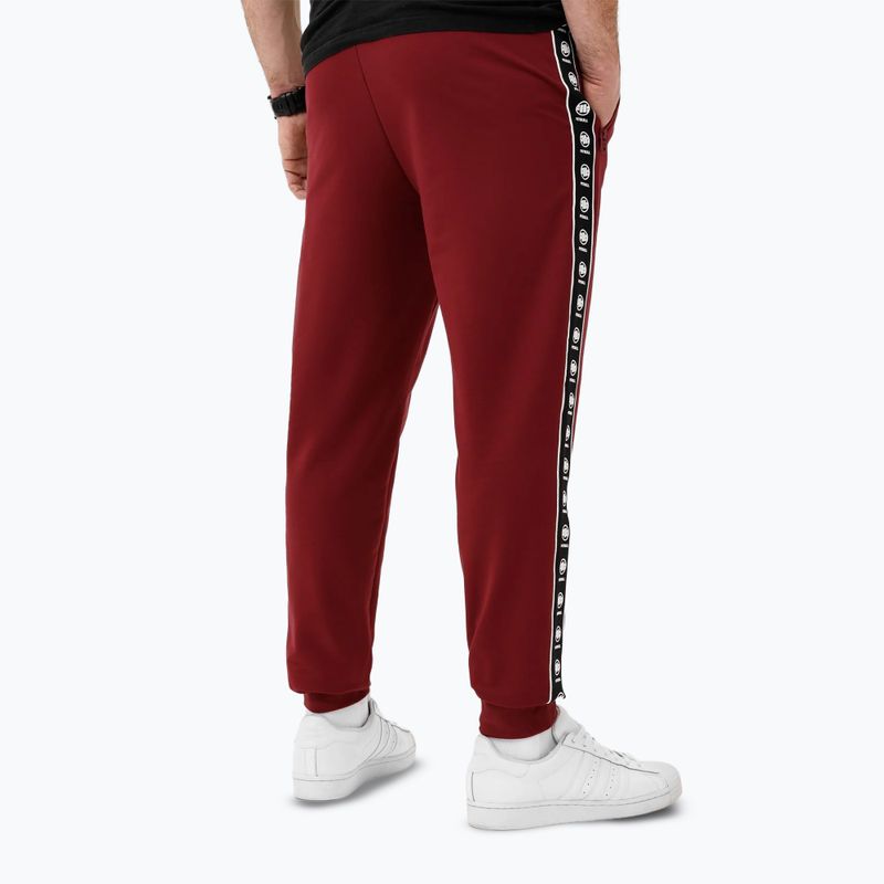 Men's trousers Pitbull Tape Nugget Jogging burgundy 2