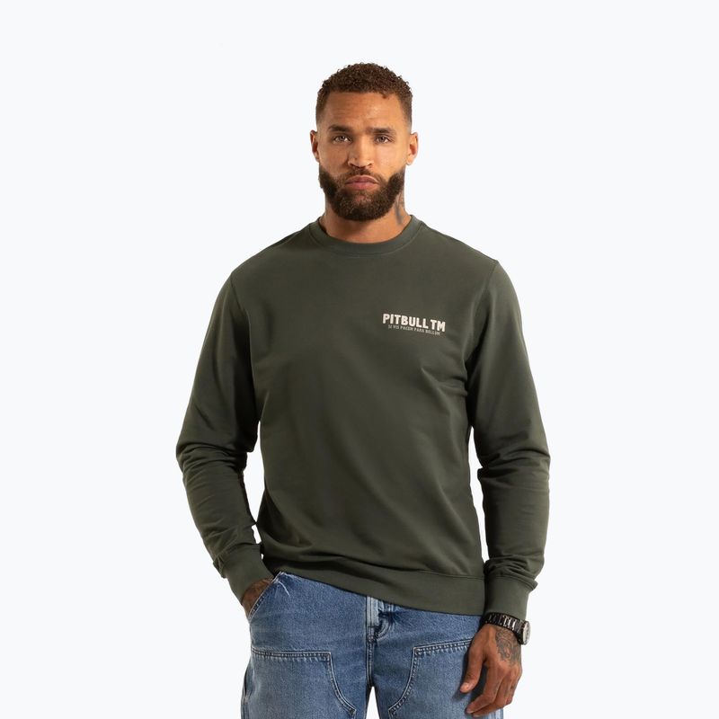 Men's sweatshirt Pitbull Para Bellum Crewneck Sweatshirt old green