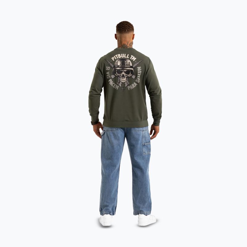 Men's sweatshirt Pitbull Para Bellum Crewneck Sweatshirt old green 2