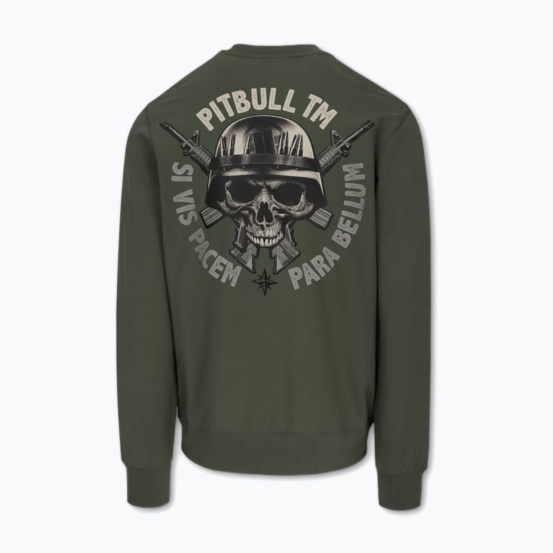 Men's sweatshirt Pitbull Para Bellum Crewneck Sweatshirt old green 2