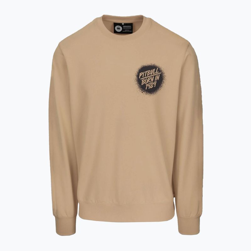 Men's Pitbull Graffitti Crewneck Sweatshirt pale sand 3