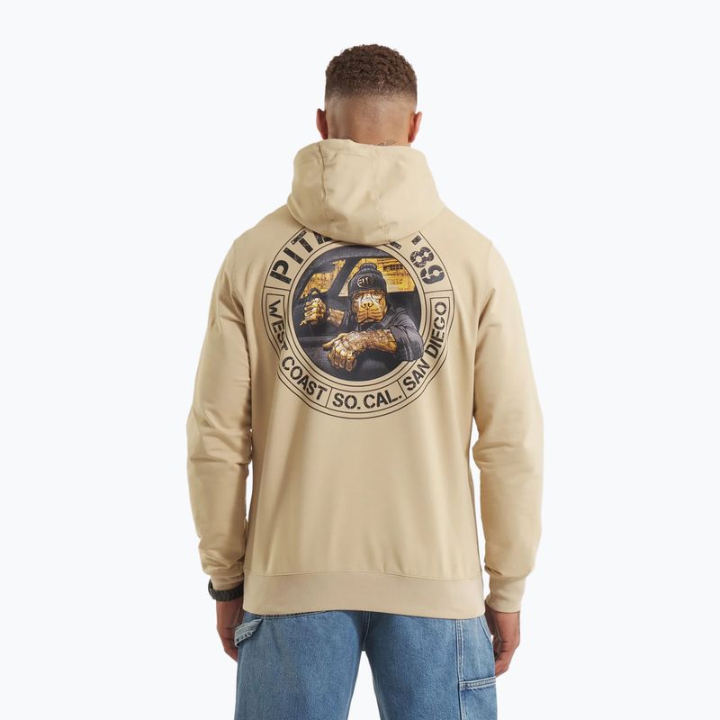 Men's sweatshirt Pitbull Driving Hooded Sweatshirt pale sand 3