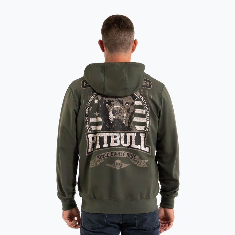 Men's Pitbull Troublemaker Hooded Zip Sweatshirt old green 2
