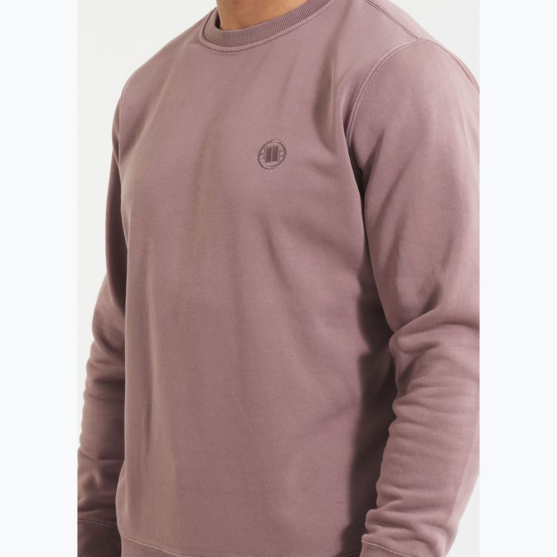 Men's sweatshirt Pitbull Lancaster 2 Crewneck Sweatshirt washed burgundy 4