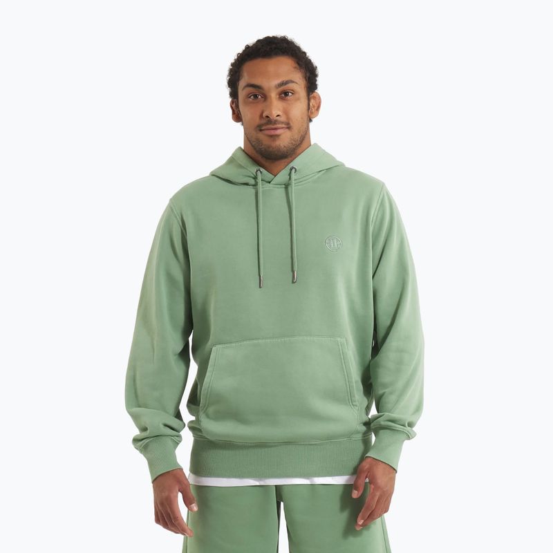 Men's sweatshirt Pitbull Lancaster 2 Hooded Sweatshirt washed green